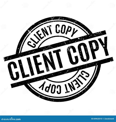 Client Copy Rubber Stamp Stock Illustration Illustration Of Document