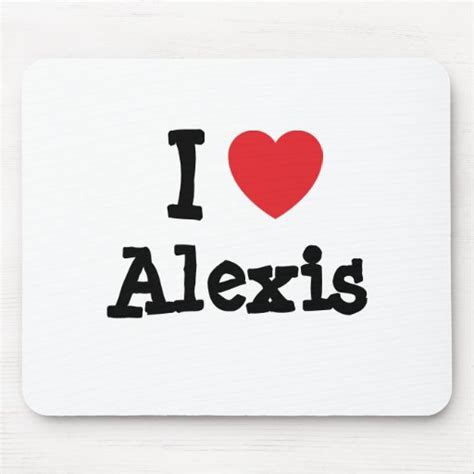 I Love Alexis Heart Custom Personalized Mouse Pad Zazzle