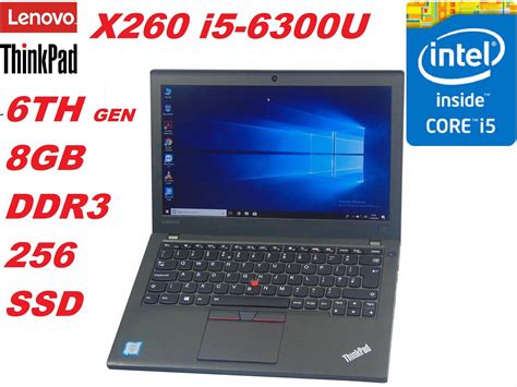 Lenovo Thinkpad X260 Intel Core I5 6300u 24ghz 6th Gen Cpu8gb Ram