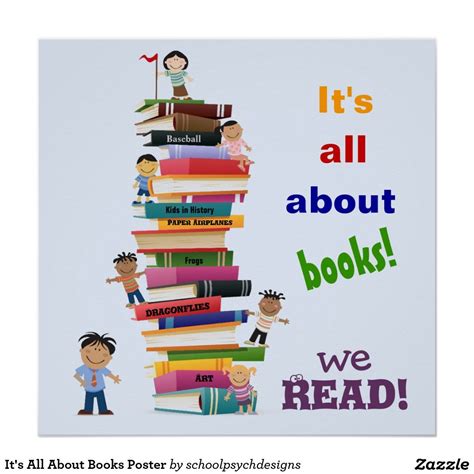 Its All About Books Poster Library Posters Reading Posters Book