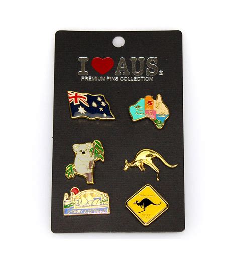 Australian Gold And Coloured Icons Clasp Pins Australia The T
