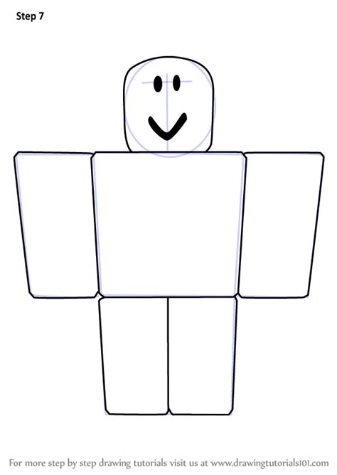 How To Draw Noob From Roblox Roblox Step By Step