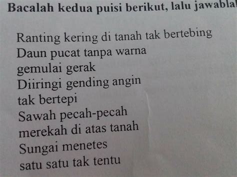 Puisi Tentang Sawah Brainly