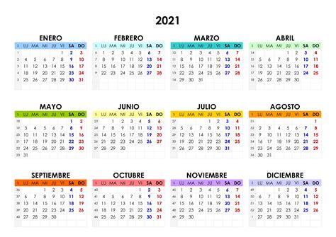 Calendario 2021 2024 Para Imprimir ¡planifica Tus Próximos Años