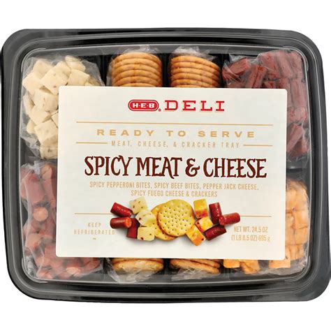 H E B Deli Party Tray Spicy Meat And Cheese Shop Ready Meals And Snacks