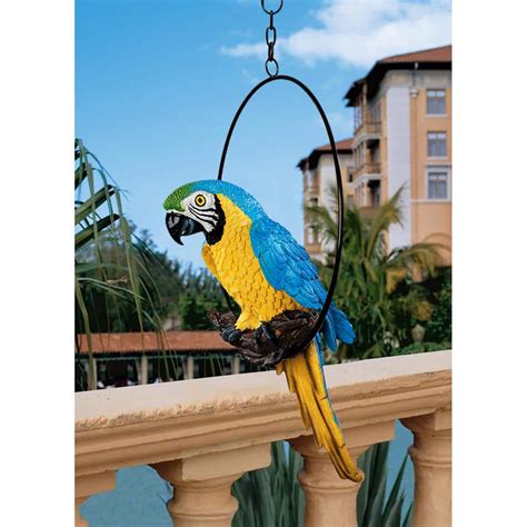 Design Toscano 14 In H Polly In Paradise Medium Parrot Hanging