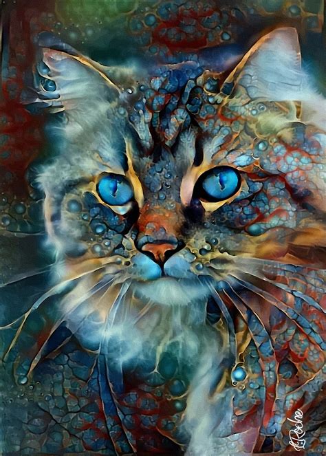 Tabata Velvet Cat Mix Media 70 X 5 Digital Arts By Lroche