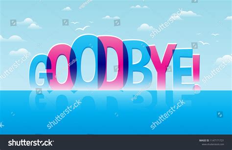 Goodbye Vector Illustration Word Stock Vector Royalty Free 1147171721