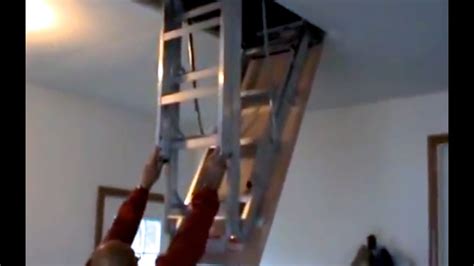 How To Install Attic Pull Down Stairs Youtube