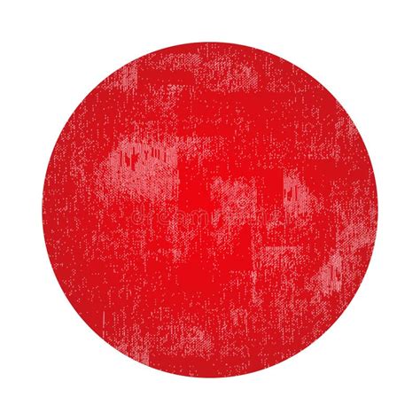 Red Circle Grunge Stamp With Blank Isolated On White Background Stock