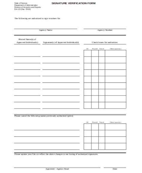 Free 23 Sample Verification Forms In Pdf Word Excel