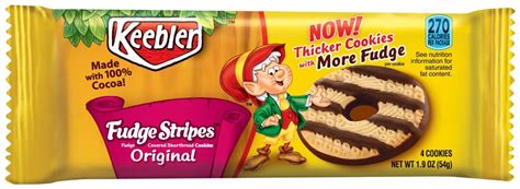 Keebler Fudge Stripes Cookies 19 Oz Pack 12 Packs