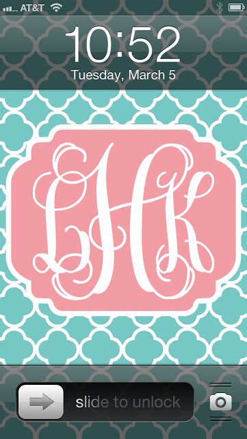 Make A Monogram Wallpaper For Your Iphone Pink On The Cheek