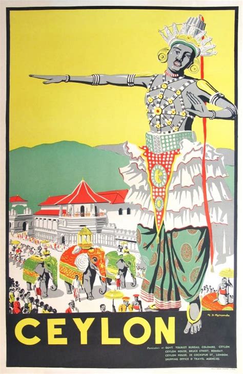 T1623 Ceylon Vintage Travel Posters Poster Design Sri Lanka