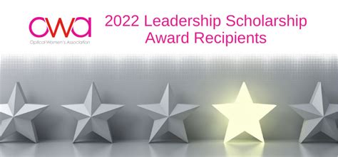 Owa 2022 Leadership Scholarship Award Winners Optical Womens Association