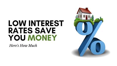 Low Interest Rates Save You Money Heres How Much