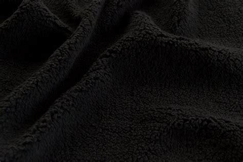 Super Soft Black Sherpa Fleece Faux Fur Fabric By The