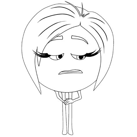 Jail break 2 emoji movie. The Emoji Movie Mary Meh Coloring Pages | Emoji coloring ...