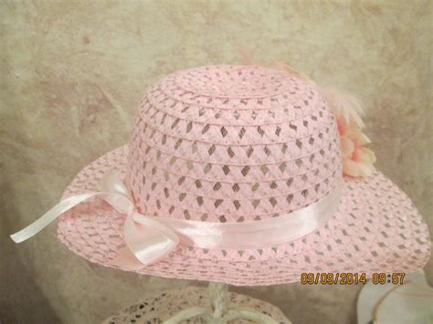 Pink Tea Party Hat Girls Tea Party Hat With Feathers And Etsy