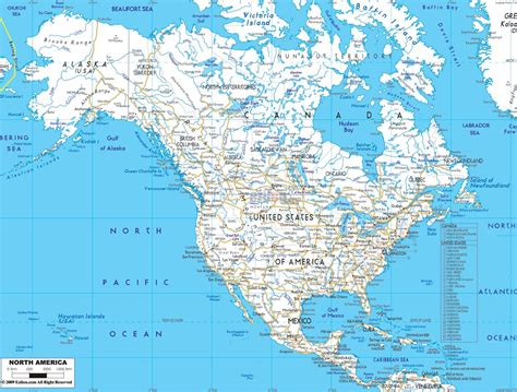 Geografska Karta Amerike