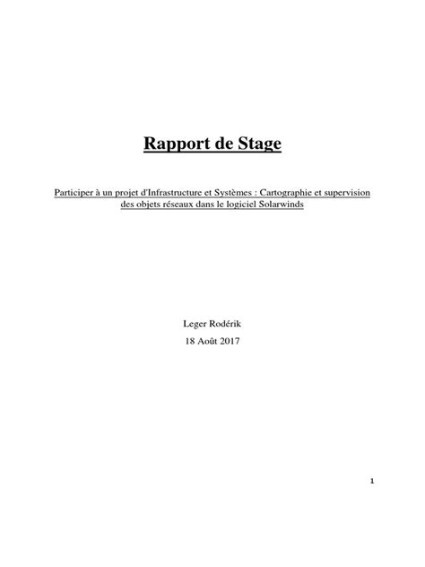 Rapport De Stage 2 Informatique Logiciel