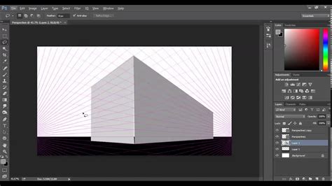 Quick Perspective Lines In Photoshop Youtube