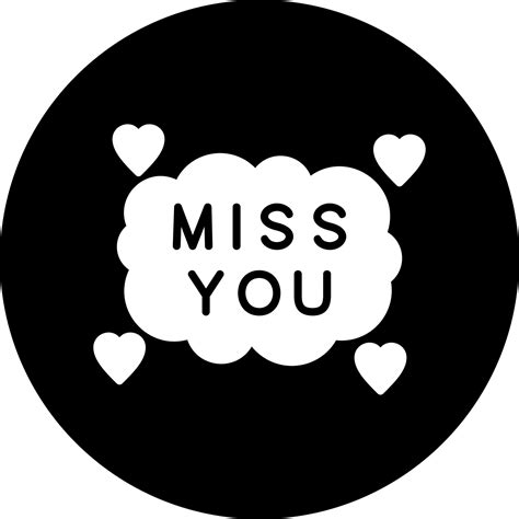 Miss You Vector Icon 20365659 Vector Art At Vecteezy