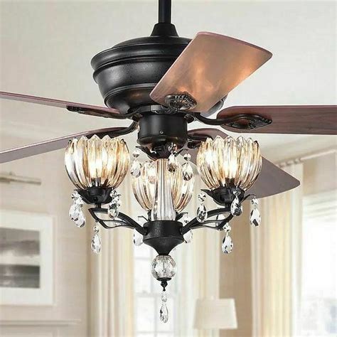 Ashby park ceiling fan by home decorators collection combines form and function to complement your indoor living spaces. Crystal Chandelier Ceiling Fan Light Fixture Kit