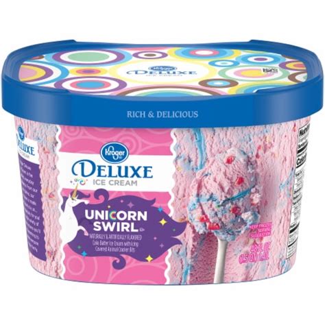 Kroger Deluxe Unicorn Swirl Ice Cream Tub 48 Oz Marianos