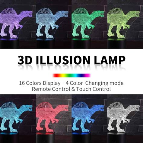 See more ideas about lamp, lamp design, 3d illusion lamp. Toys & Game Room Bayetyak Dinosaur Night Light Dinosaur 3D ...
