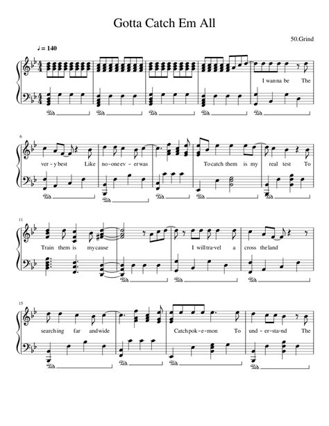 gotta catch em all sheet music for piano download free in pdf or midi