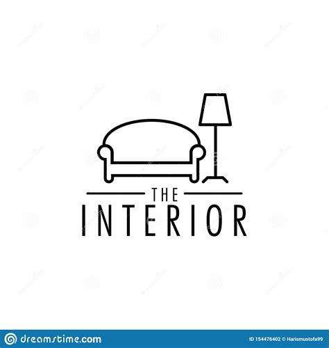 Interior Logo Design Template Vector Isolated Illustration Stock