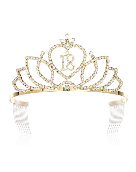 sweet girls 18th birthday tiaras crowns princess 18th birthday tiara crown gold 2 1 2 tall