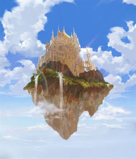 Flying Castle By Dmsdud On Deviantart Flying Castle Fantasy