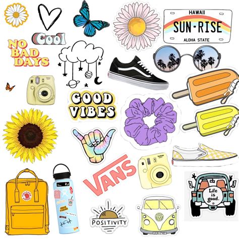 Vsco Sticker Sheet Stiker Vsco Sticker Pack With 12 Stickers You Can