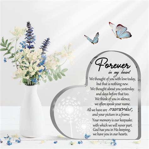 Sympathy Bereavement Gift For Women Men Acrylic Keepsake With