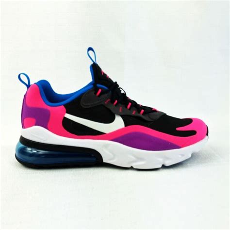 Nike Air Max 270 React Gs Hyper Pink Black Bq0101 001 Youth Size 7y