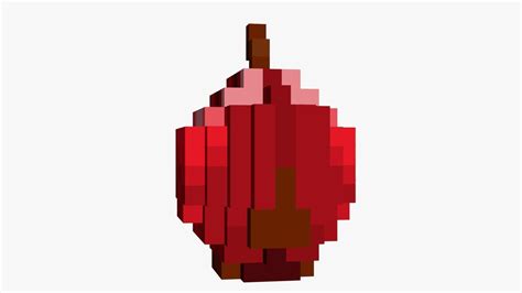 3d Model Minecraft Apple Vr Ar Low Poly Cgtrader