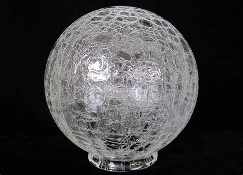 Crackle Glass Ball Shade 8 Vintage Art Deco Frankart Era Etsy India