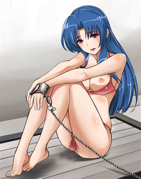 Maruyama Kawashima Ami Toradora 1girl Barefoot Bdsm Blue Hair