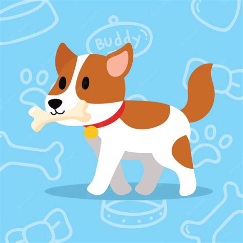 Premium Vector Cute Cartoon Dog Illustration