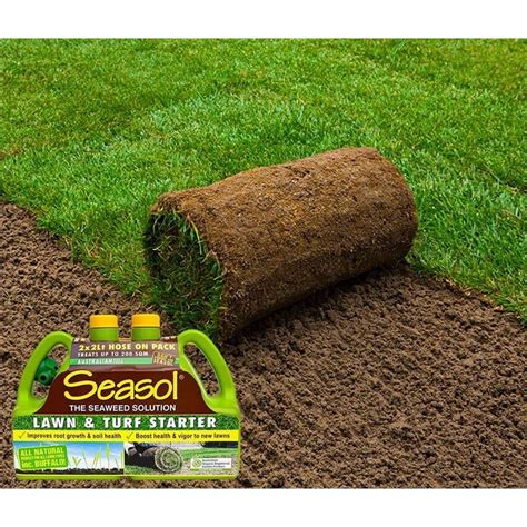 seasol 2 x 2l hose on lawn and turf starter twin pack rissamelt
