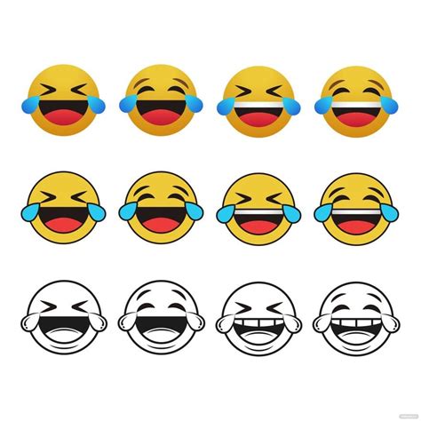 Laughing Emoji Vector In Illustrator Svg  Eps Png Download