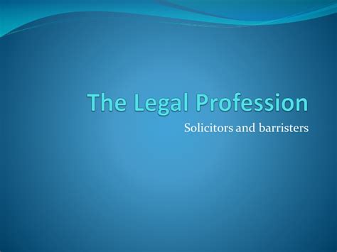 Ppt The Legal Profession Powerpoint Presentation Free Download Id