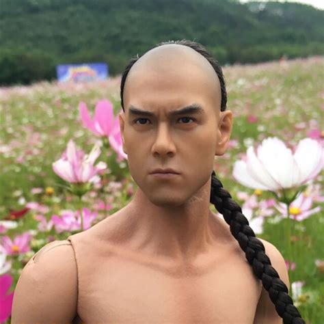 mnotht 1 6 asian famous star head carved eddie peng yuyan implanted hair headplay two style