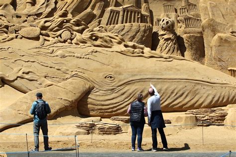 Massive Sand Sculptures Of Sea Creatures Are Peak Summer Sand