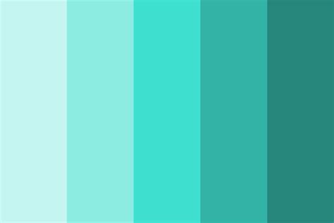 Tones Of Turquoise Color Palette