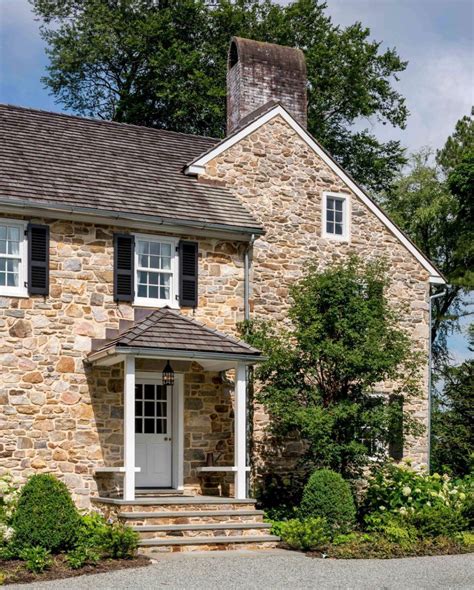 Delightful Restoration Of A Brick And Fieldstone Farmhouse In Pennsylvania Stone Exterior