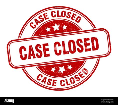 Case Closed Stamp Case Closed Round Grunge Sign Label Stock Vector