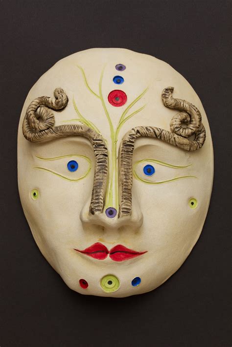 Cirque Dreams Mask Clay And Glaze Susan Gallacher Turner Dream Mask